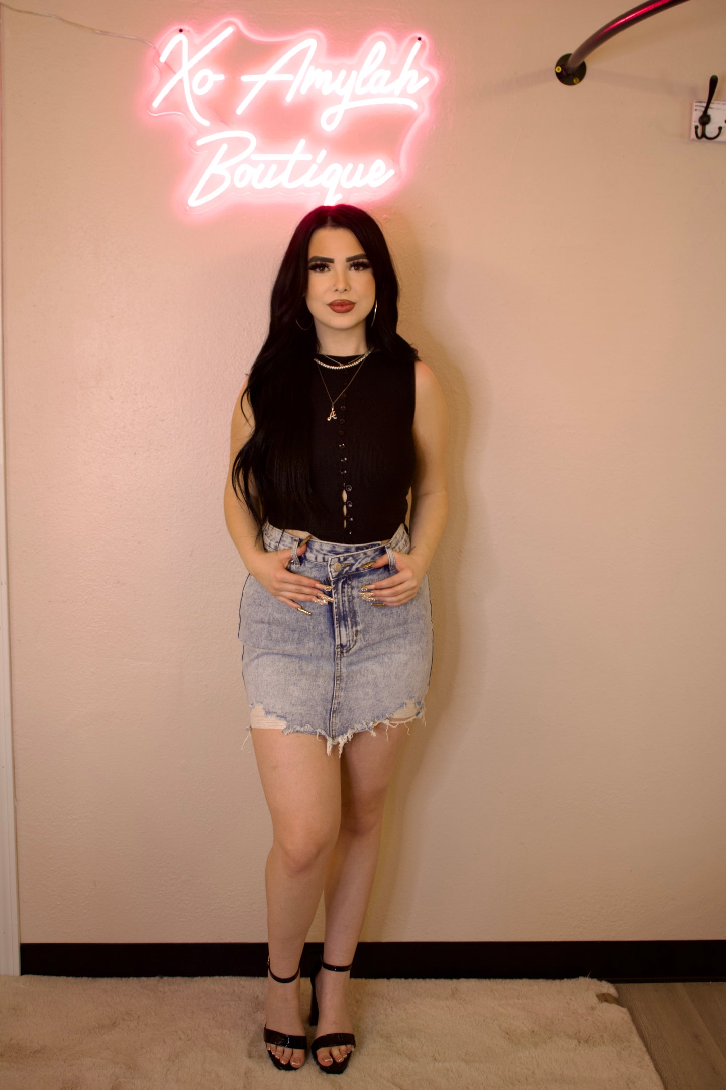 On The Go Decorative button top (Black)