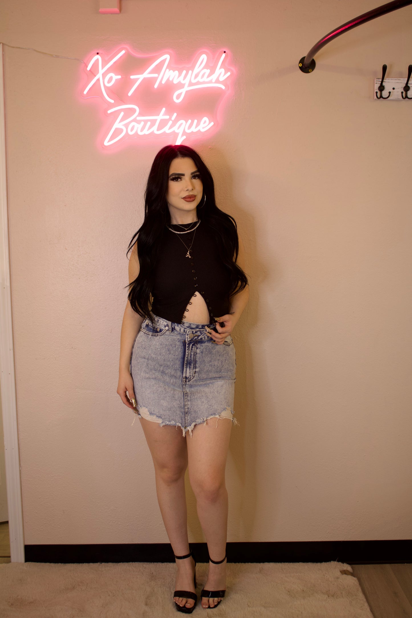 On The Go Decorative button top (Black)