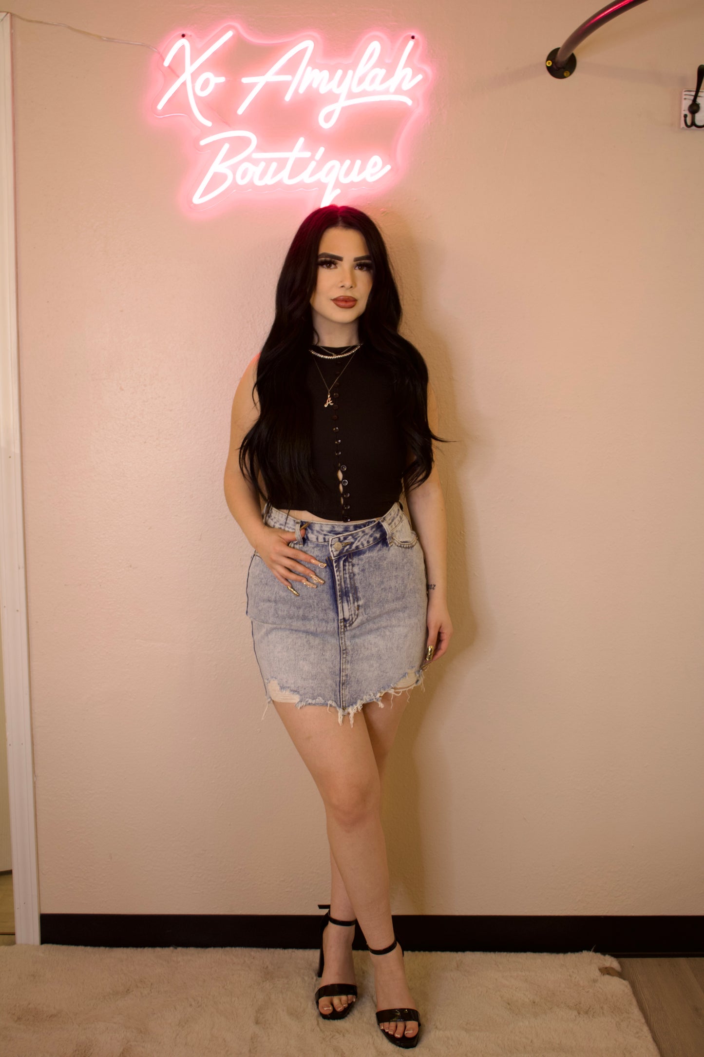 On The Go Decorative button top (Black)
