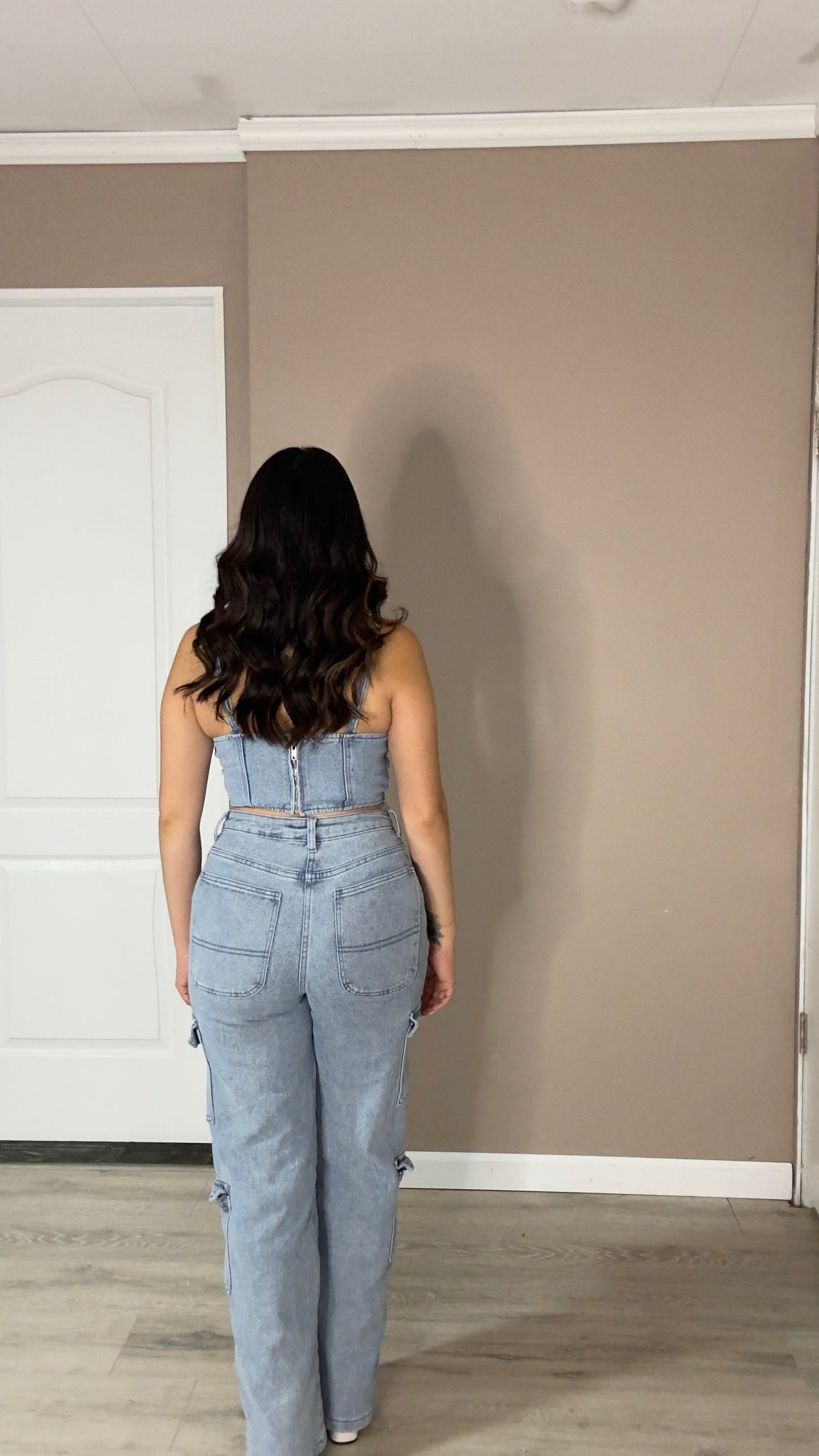 Denim Cargo Jeans
