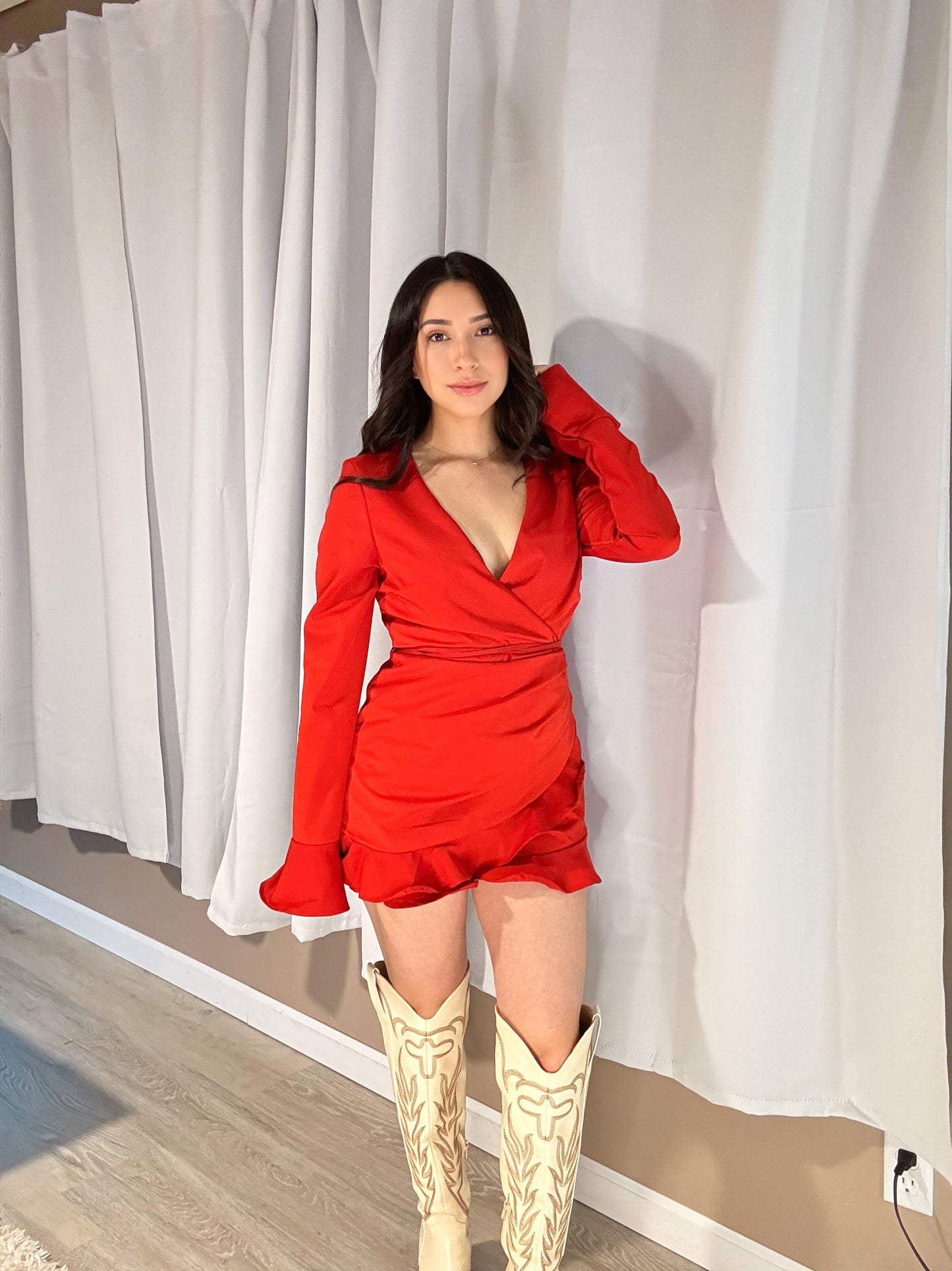 Red Ruffle Romper