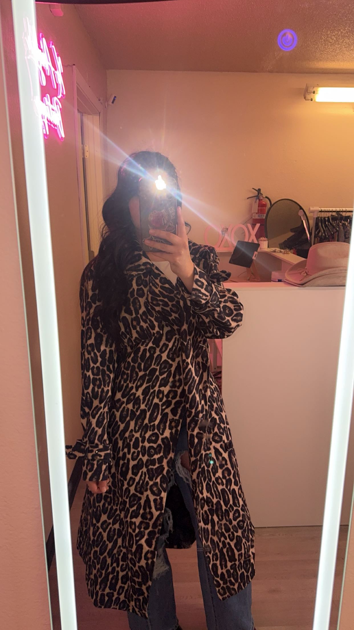 Leopard Trench coat