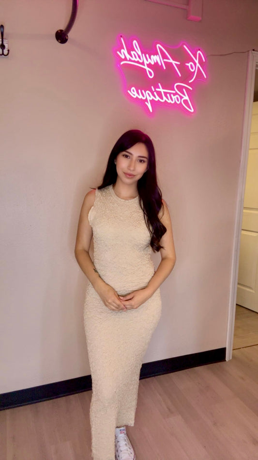 Wrinkled Sleeveless Dress