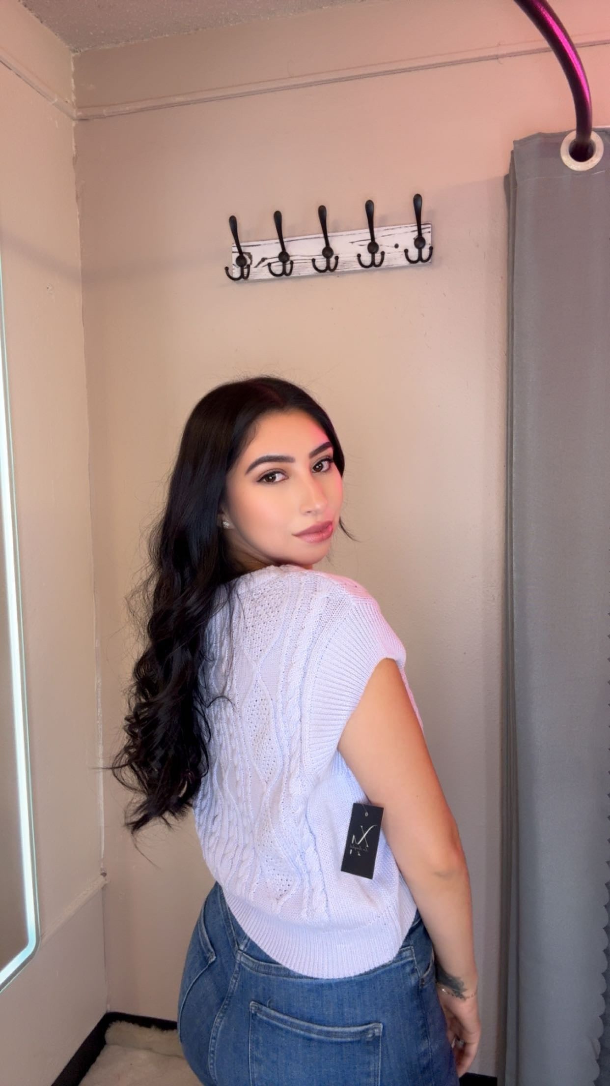 Purple knit top