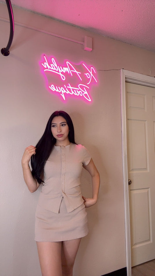 Ribbed Mini Skirt
