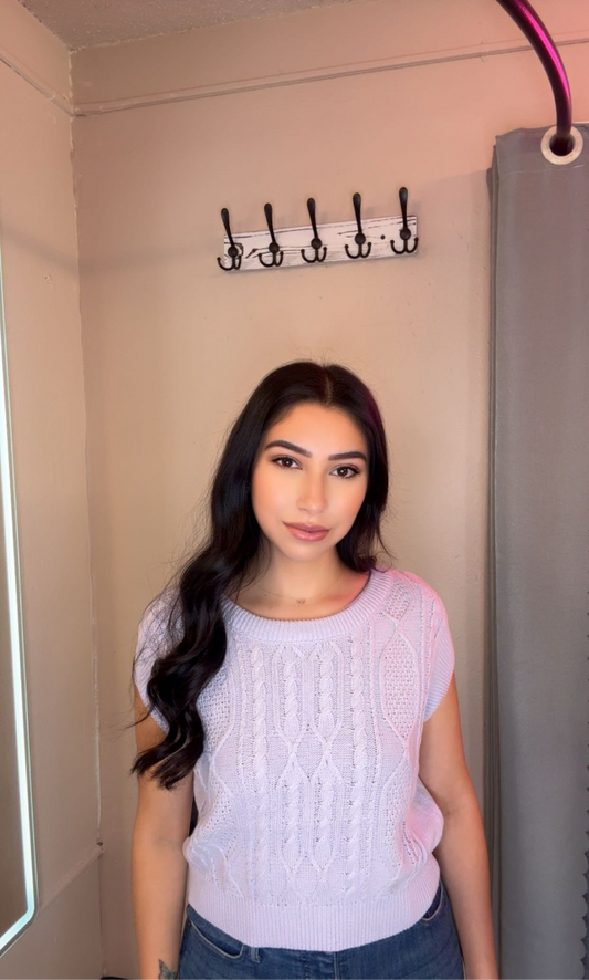 Purple knit top