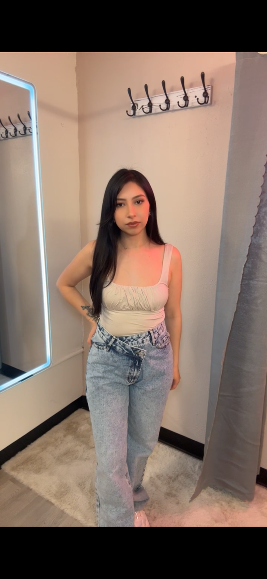 Mid Rise Denim mom jeans