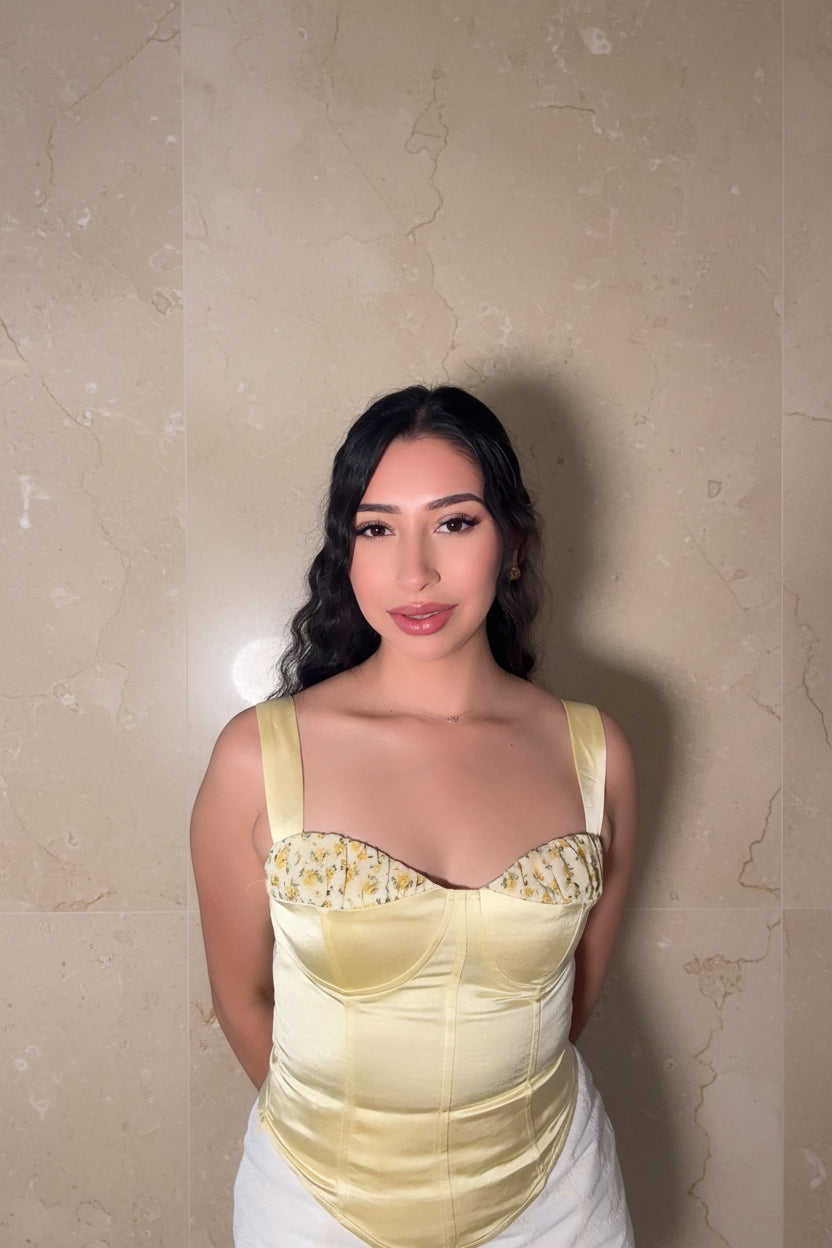Sunshine Satin Corset top