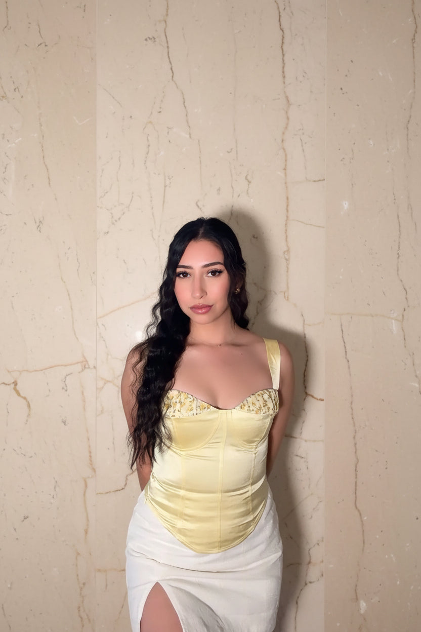 Sunshine Satin Corset top